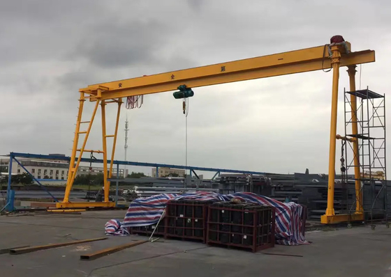กำหนดเอง MH รุ่น 16Ton Steel เปิดตัว Single Girder Goliath Gantry Crane