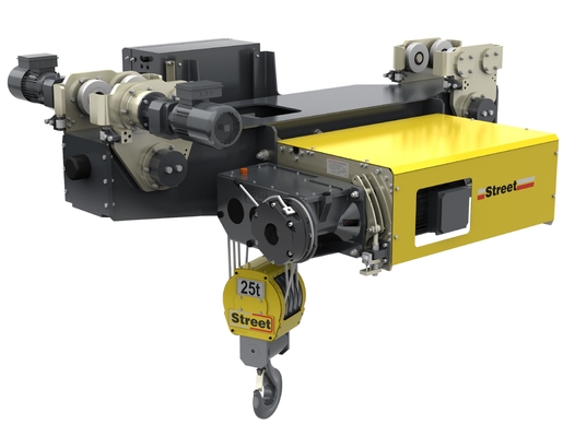 ABM Motor FEM 5Ton Single Beam เครนเหนือศีรษะแบบยุโรปพร้อมรถเข็นไฟฟ้า