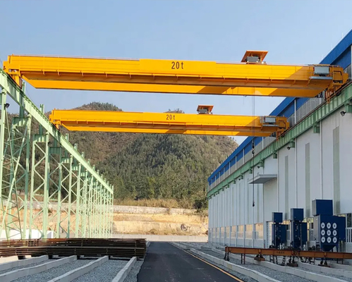 50Ton European Model Yellow Double Girder EOT Crane พร้อมมอเตอร์ ABB ในการประชุมเชิงปฏิบัติการ
