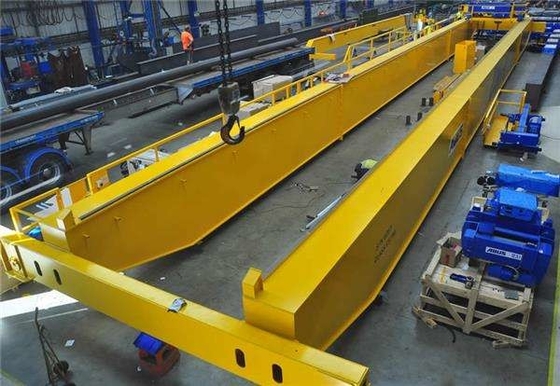 European Single Double Girder EOT เครนเหนือศีรษะ 1-50 ตันพร้อมรถเข็นเดินทาง