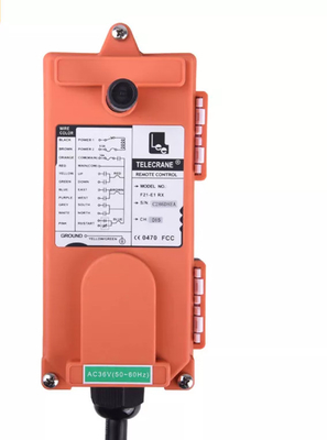F21-E1B AC36V DC12-24V 6 ปุ่มรีโมทคอนโทรลไร้สายอุตสาหกรรมสากลสำหรับรอก