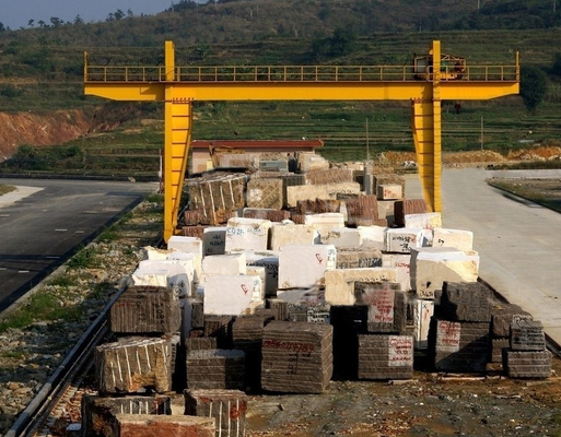 32ton Double Girder Gantry Cranes สำหรับหินแกรนิตกลางแจ้งและหินอ่อนยก