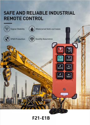 Telecrane Industrial Wireless 6 ปุ่มรีโมทคอนโทรล F21-E1b