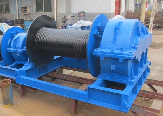 VVVF ความเร็ว Double Drum Electric Winch ลวดสลิงดึงรอก Anchor Mooring Winch