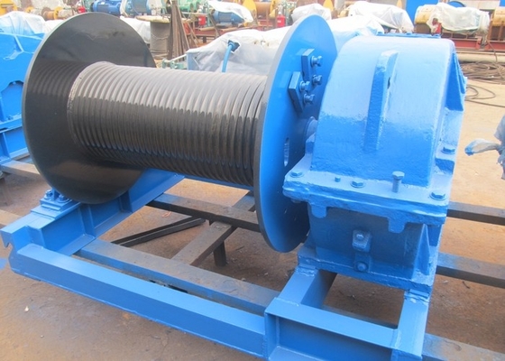 5KN ถึง 100KN Heavy Duty Electric Rope Winch งานก่อสร้าง Mine Marine Drum Winch