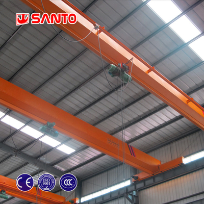 เครนเหนือศีรษะคานเดี่ยวอุตสาหกรรม ISO 1T ถึง 20T พร้อมรอกไฟฟ้า