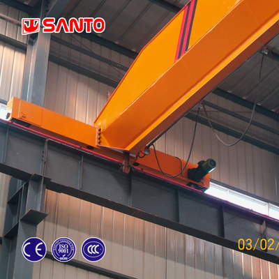 เครนเหนือศีรษะคานเดี่ยวอุตสาหกรรม ISO 1T ถึง 20T พร้อมรอกไฟฟ้า