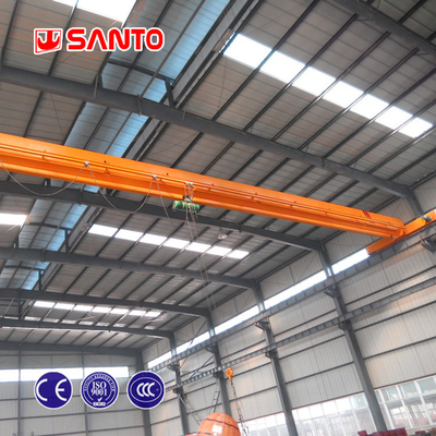 เครนเหนือศีรษะคานเดี่ยวอุตสาหกรรม ISO 1T ถึง 20T พร้อมรอกไฟฟ้า
