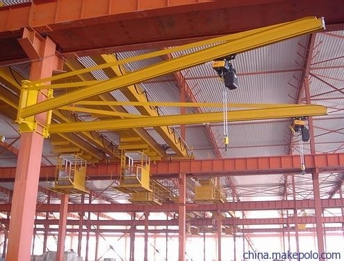 BZ0.5 ถึง BZ8 Dock Wall Traveling Jib Cranes เคลื่อนที่ได้ยาวนานโดยไม่มีพื้นที่ว่าง