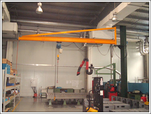 BZ0.5 ถึง BZ8 Dock Wall Traveling Jib Cranes เคลื่อนที่ได้ยาวนานโดยไม่มีพื้นที่ว่าง