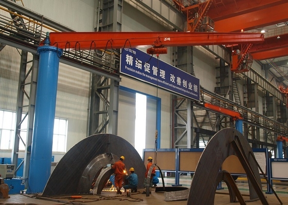 OEM ODM 650cm ถึง 1000cm Swing Arm Jib Crane การหมุนที่ยืดหยุ่น