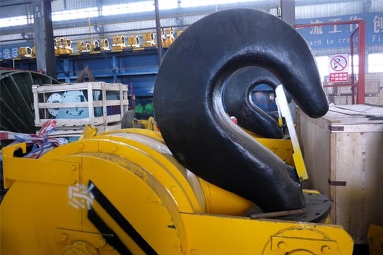 รอกเครนเหนือศีรษะแบบยุโรป Forged Block Double Crane Hook C Shaped