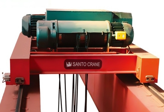คลังสินค้า Double Girder Eot Crane สีแดง หรือสีสีตามต้องการ