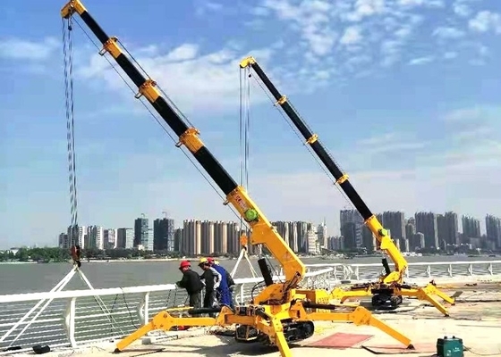 Heavy Duty Mini Spider Crawler Crane Telescopic 8T