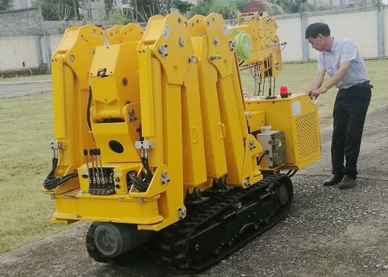 ยกสูง 5.5m-17.8m Spider Crawler Crane สำหรับงานหลังคา