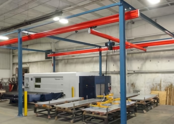 Pendent Control Single Girder Light Capacity Overhead Rail Crane 1 ตัน 2 ตัน
