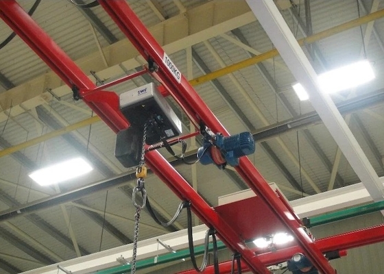 Pendent Control Single Girder Light Capacity Overhead Rail Crane 1 ตัน 2 ตัน