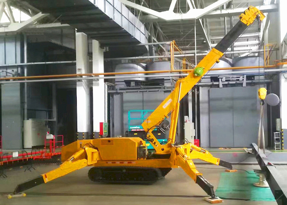 บูมยืดไสลด์ 1T-8T Mini Spider Crane พร้อม Outriggers ระดับอัตโนมัติ