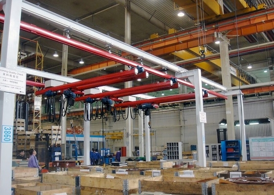 OEM ODM KBK สะพานแขวนเครนติดเพดานฟรี Standing Workstation Crane