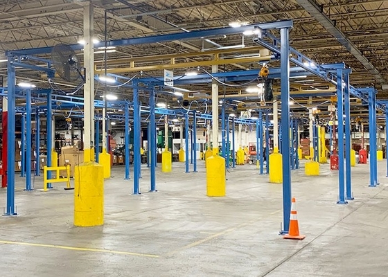OEM ODM KBK สะพานแขวนเครนติดเพดานฟรี Standing Workstation Crane