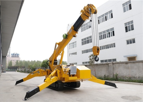 บูมยืดไสลด์ 1T-8T Mini Spider Crane พร้อม Outriggers ระดับอัตโนมัติ