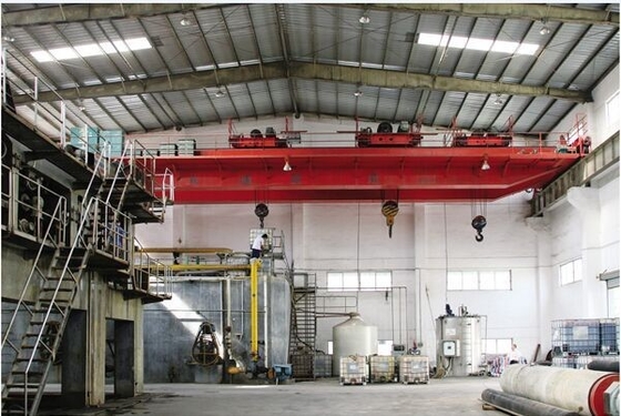 รถเข็นไฟฟ้าเครนเหนือศีรษะคานคู่ 10 ตันพร้อมรีโมท