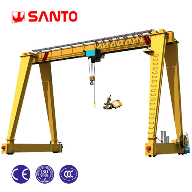 หน่วยงานหนัก Double Bearder Gantry Crane โพลียูเรเทน Buffer 0-30 M/Min ความเร็วของรถเข็น
