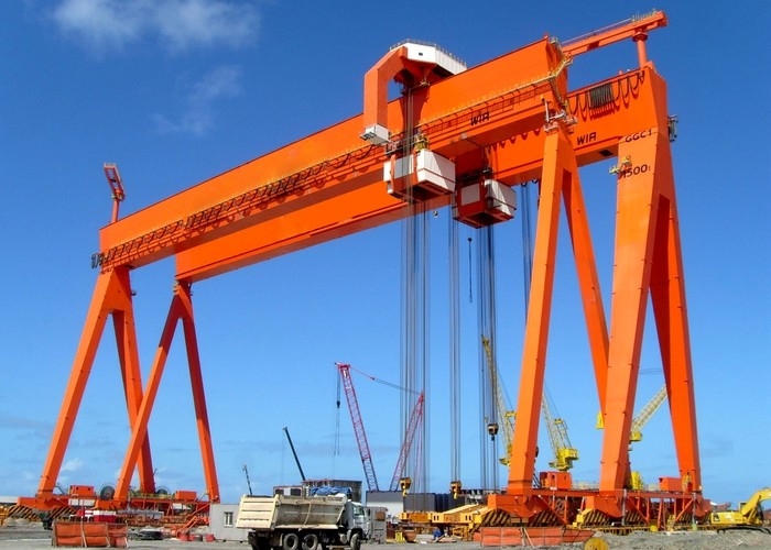 ODM Workshop Electric Double Girder Gantry Crane สำหรับการโหลดวัสดุ