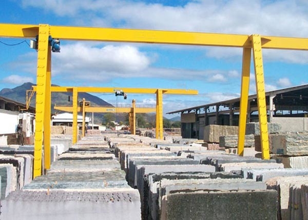 16T Single Beam Cantilever Gantry Crane ใช้ในลานหินอ่อนหินแกรนิต Fantory