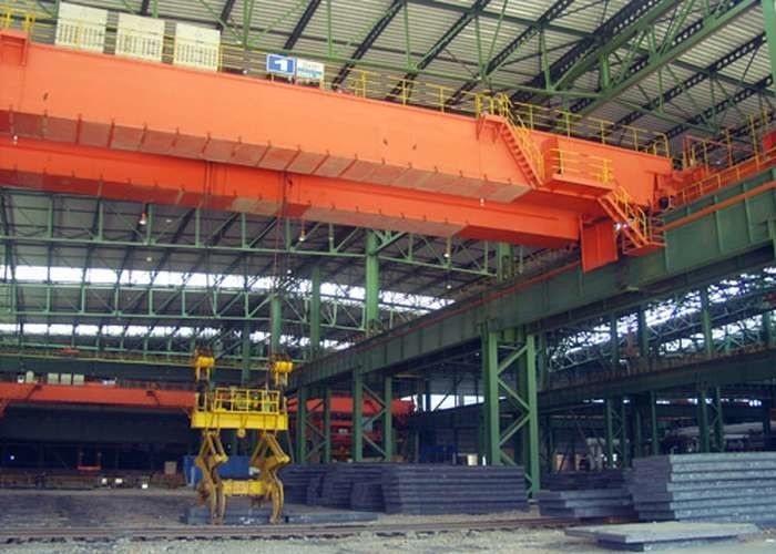 CE ISO Double Girder EOT Crane 7-35m เครนเหนือศีรษะแบบ Double Beam ไฟฟ้า