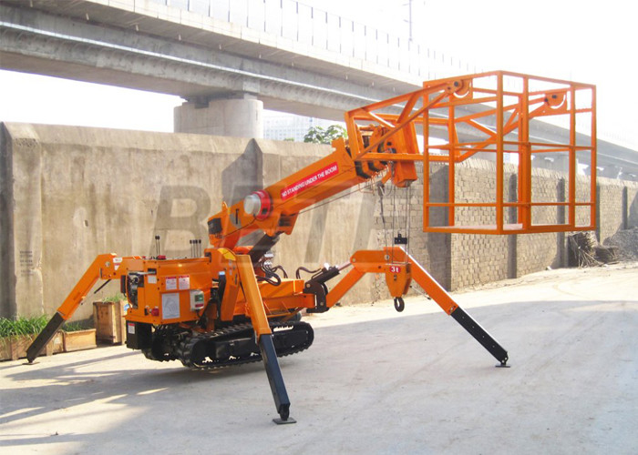 ยกสูง 5.5m-17.8m Spider Crawler Crane สำหรับงานหลังคา